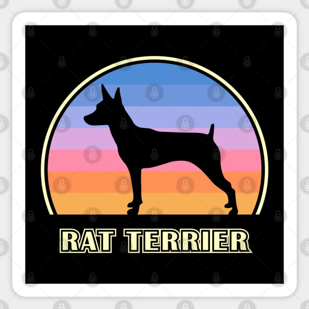 Rat Terrier Vintage Sunset Dog Sticker by millersye